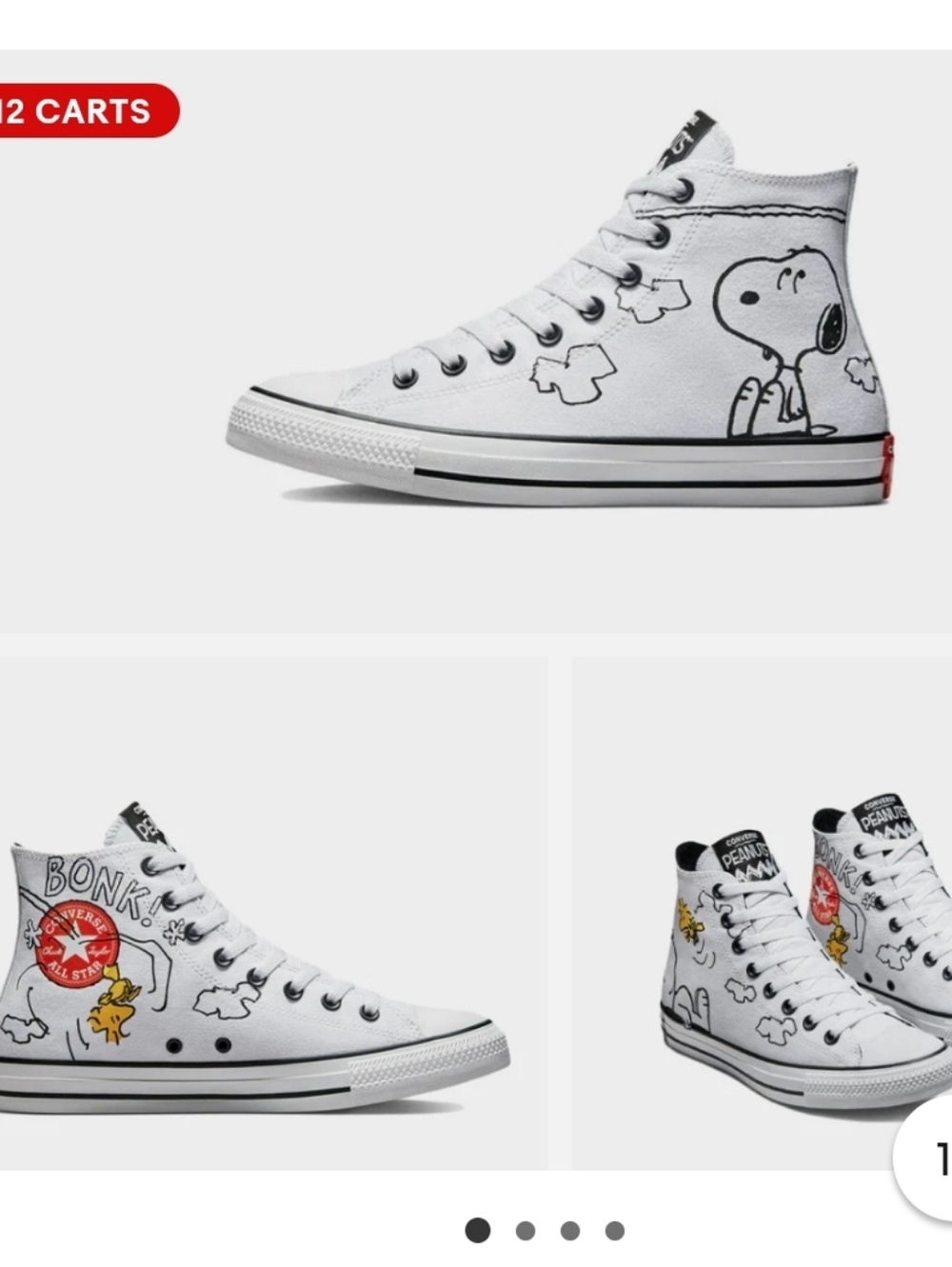 Converse Mens X Peanuts Chuck Taylor All Star  Mens. Sz 8 Unisex